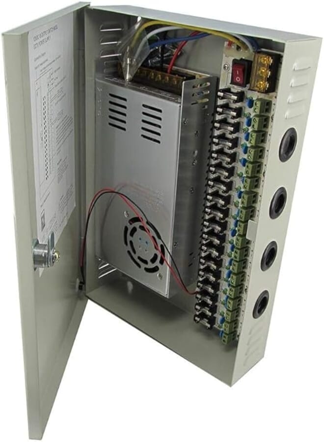 صندوق تغذية كهربائية Tomvision 18CH لقنوات كاميرات المراقبة CCTV 12V 30A DC - 2724458584940